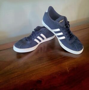 Adidas blue suede Neo sneakers